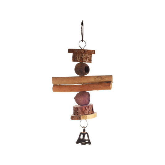 Jucarie pentru Perusi din lemn cu suport si clopotel
